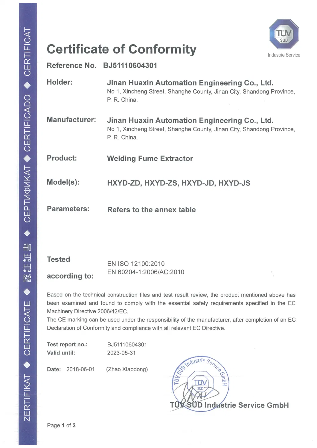 Portable Welding Fume Extractor/Mobile Smoke Extractor/Indsutrial Dust Absorber Machines