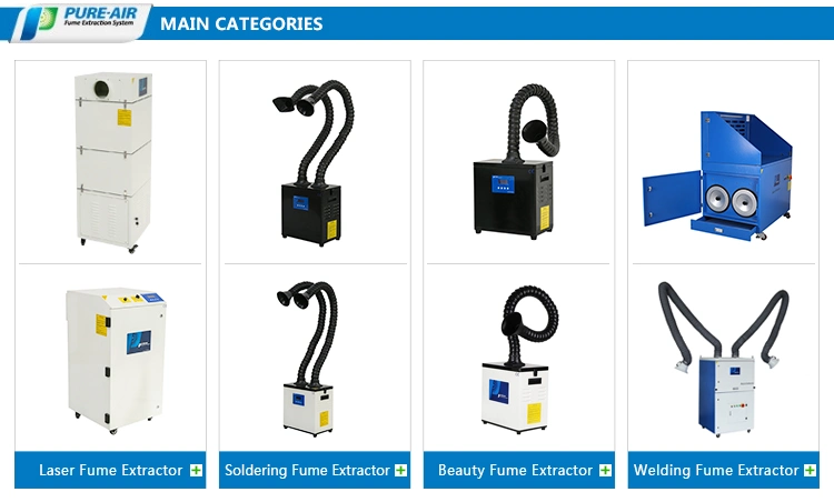 Pure-Air PA-300TS-IQ Air Purification System For Fiber Laser Marking & Soldering Fume Filtration