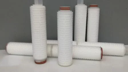 Фильтрация воды Двухслойный гидрофильный плиссированный картридж из ПВДФ для стерильного Apis